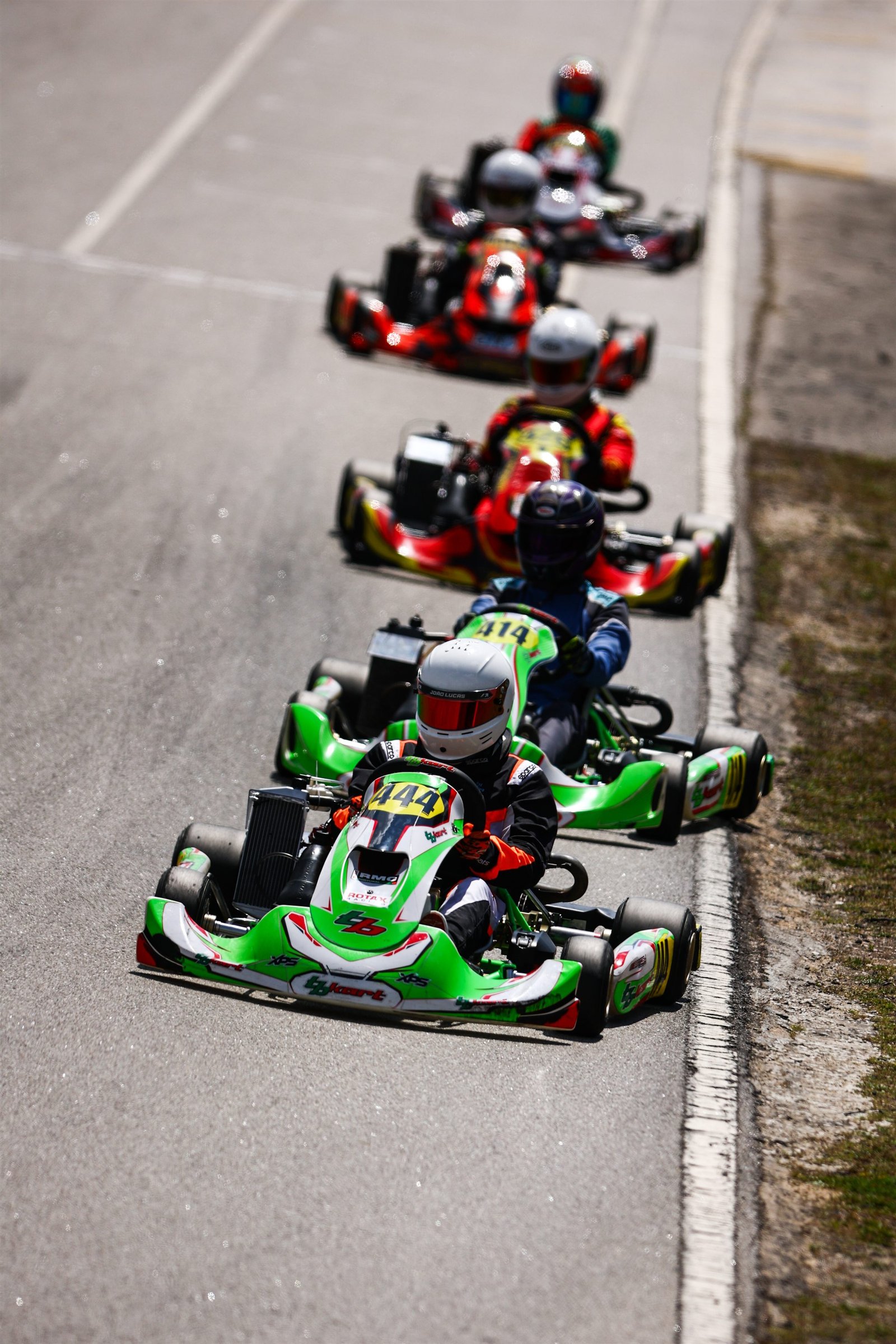 Lucas Santos working beside his kart